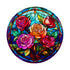 Roses Circular Glass Suncatcher Worktop Saver